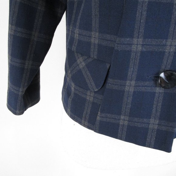 Cabi Gray Black Plaid Connery Jacket Blazer XS - Picture 3 of 7